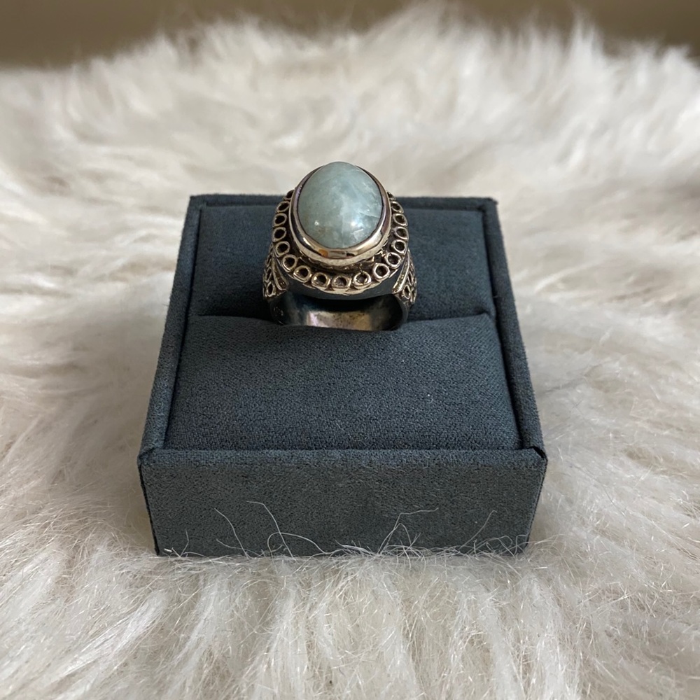 925 Sterling silver amazonite ring vintage